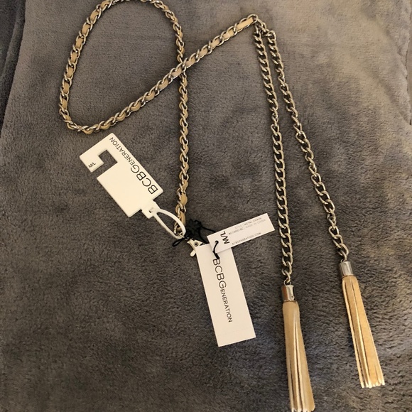 BCBGeneration Accessories - BCBGeneration Sand chain metal tassels M/L belt